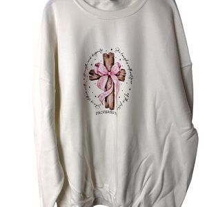 Gildan Heavy Blend Custom HTV White Sweatshirt